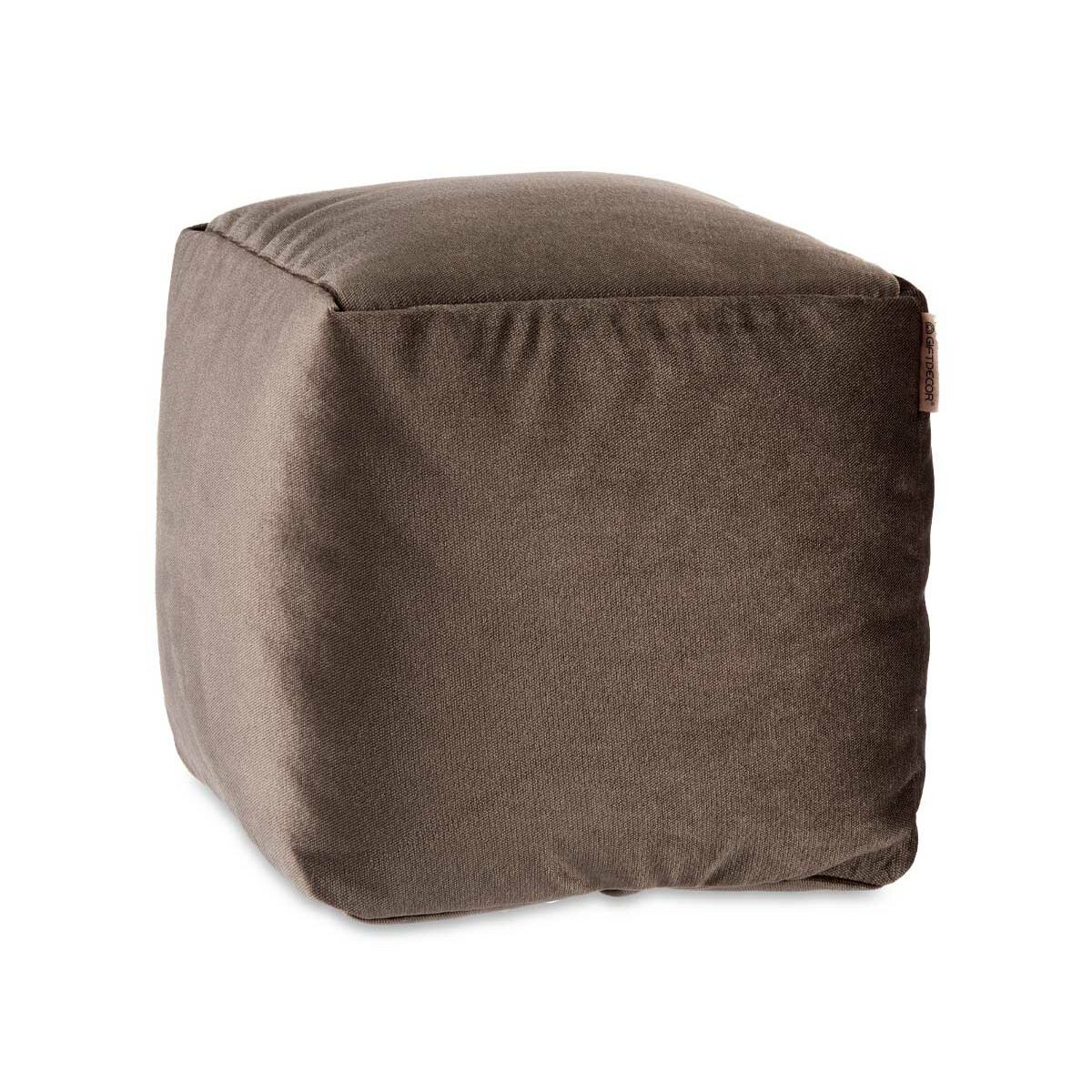 Puff Gift Decor Grau polystyrol Samt (4 Stück)